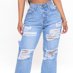 Ripped Boyfriend Jeans